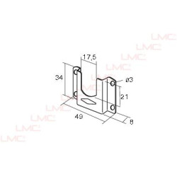 SUPPORT D'EXTREMITE POUR TUBE ECO LAITONNE